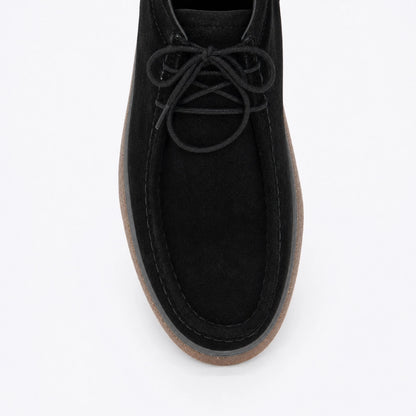 OR17 : Derby Mocassin en Daim Noir