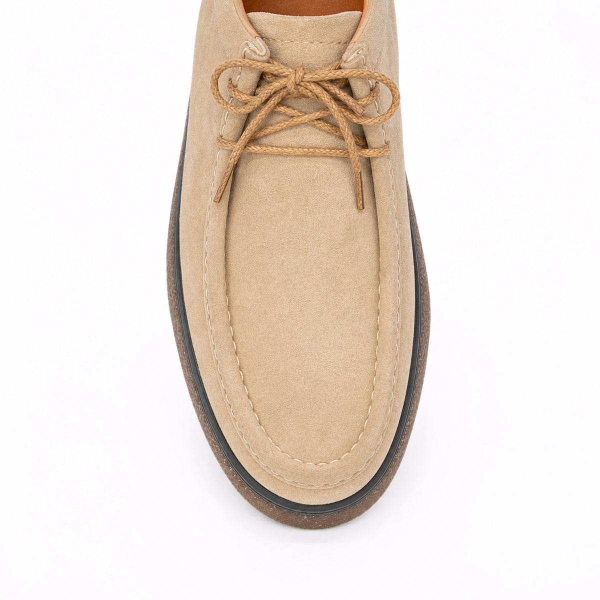 OR17 : Derby Mocassin en Daim Beige