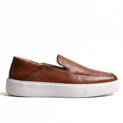 OR102 Mocassins Sneakers Homme - Cuir Tabac