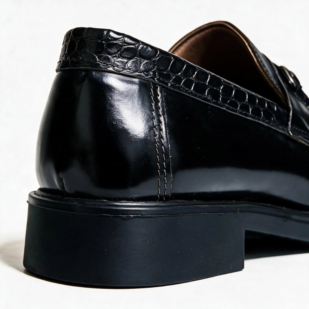 OR911 Loafers Homme – Cuir Noir Glacé