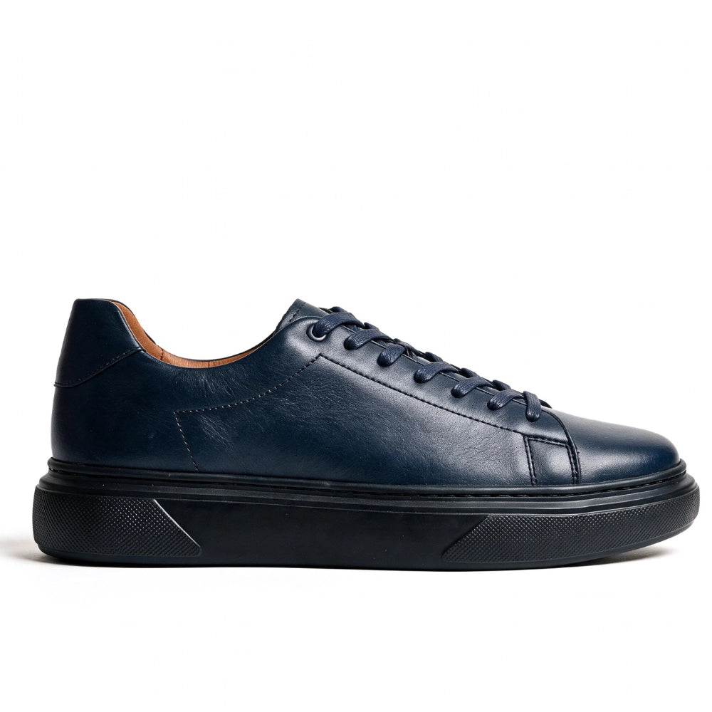 OR311 Sneakers Épurées Homme – Cuir Bleu Marine