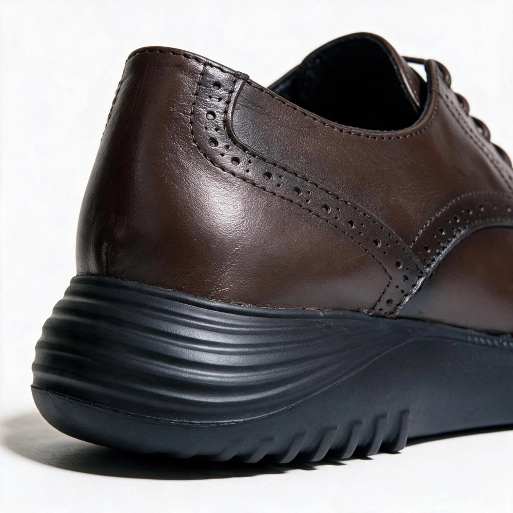 OR07 Derby Brogue Homme – Cuir Marron