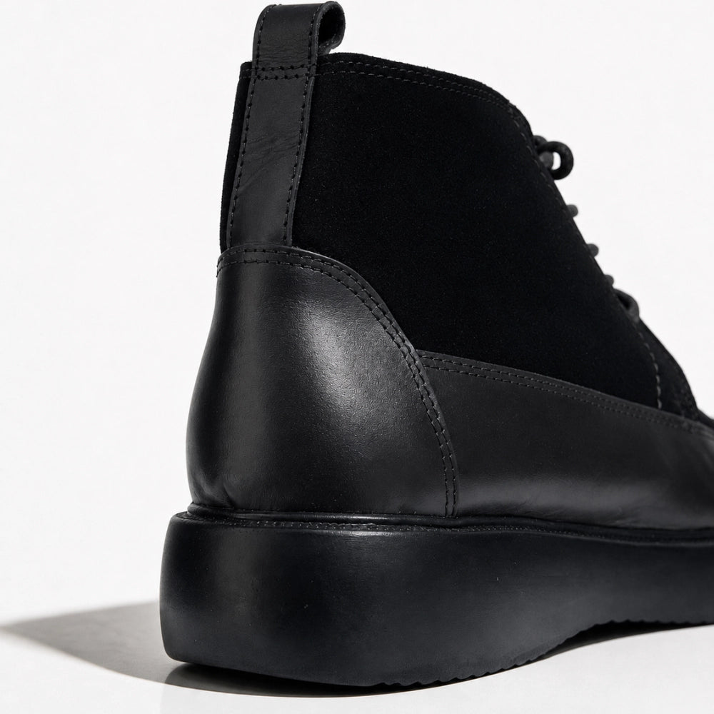 OR112 Bottines Montantes Homme - Cuir Noir