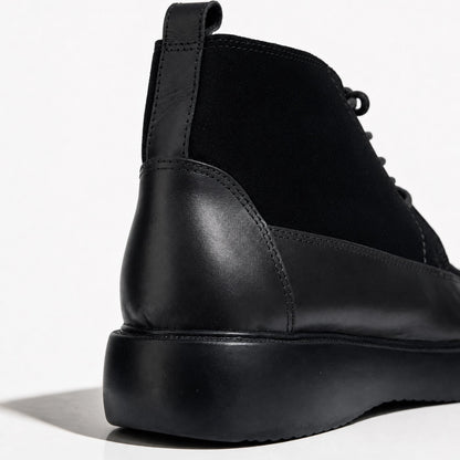 OR112 Bottines Montantes Homme - Cuir Noir