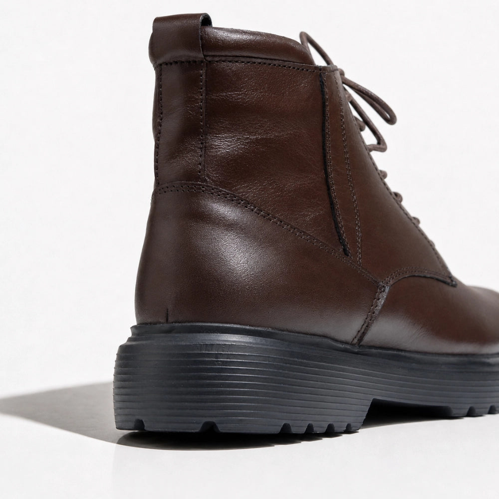 OR119 Bottines Lacées Homme - Cuir Marron
