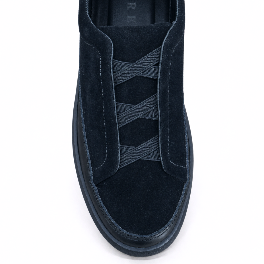 OR26 Baskets Sans Lacets Homme - Cuir Noir