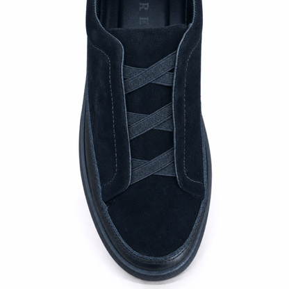 OR26 Baskets Sans Lacets Homme - Cuir Noir