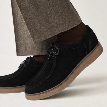 OR17 : Derby Mocassin en Daim Noir
