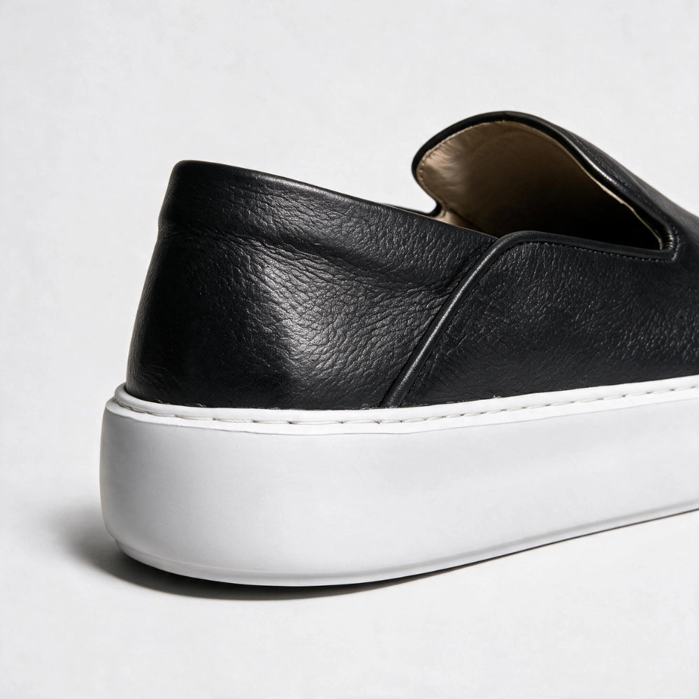 OR102 Mocassins Sneakers Homme - Cuir Noir