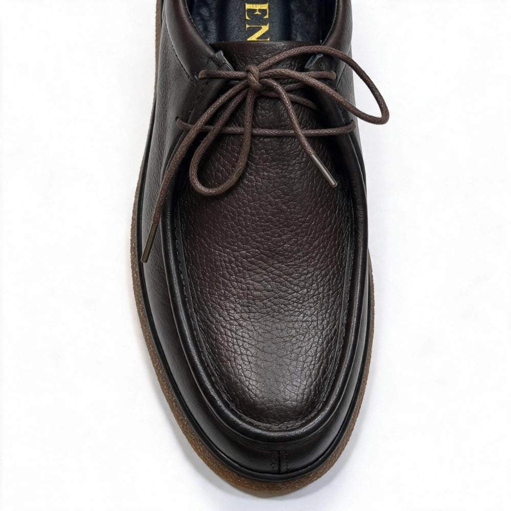 OR16 : Derby Mocassin En Cuir Marron