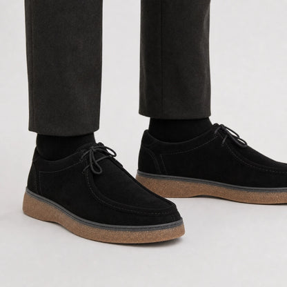 OR17 : Derby Mocassin en Daim Noir