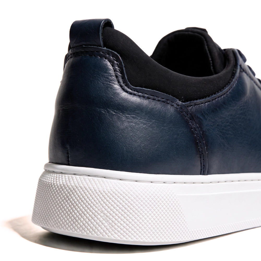 OR53 Sneakers Urbaines Homme- Cuir Bleu Marine