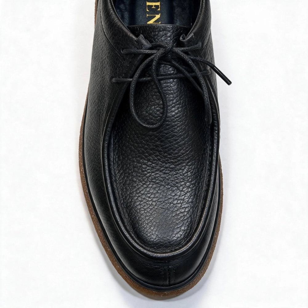 OR16 : Derby Mocassin En Cuir Noir
