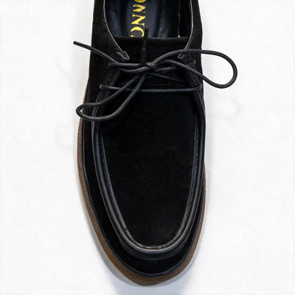 OR19 : Derby Casual Chic Homme - Daim Noir