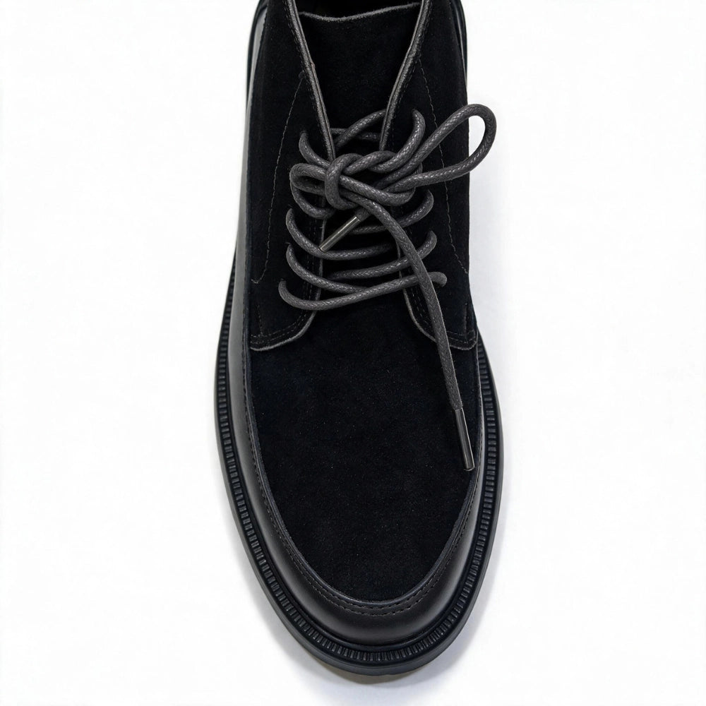 OR112 Bottines Montantes Homme - Cuir Noir