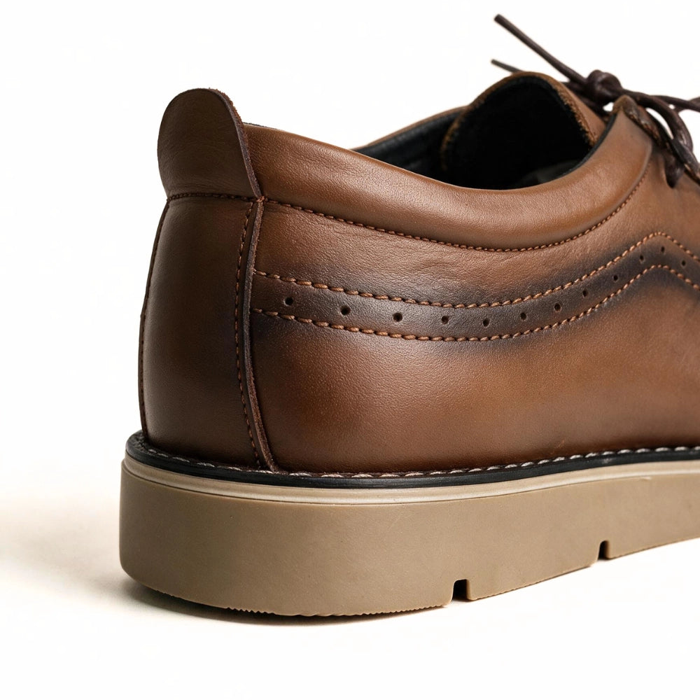 OR104 Chaussure Semelle Gomme – Cuir Tabac