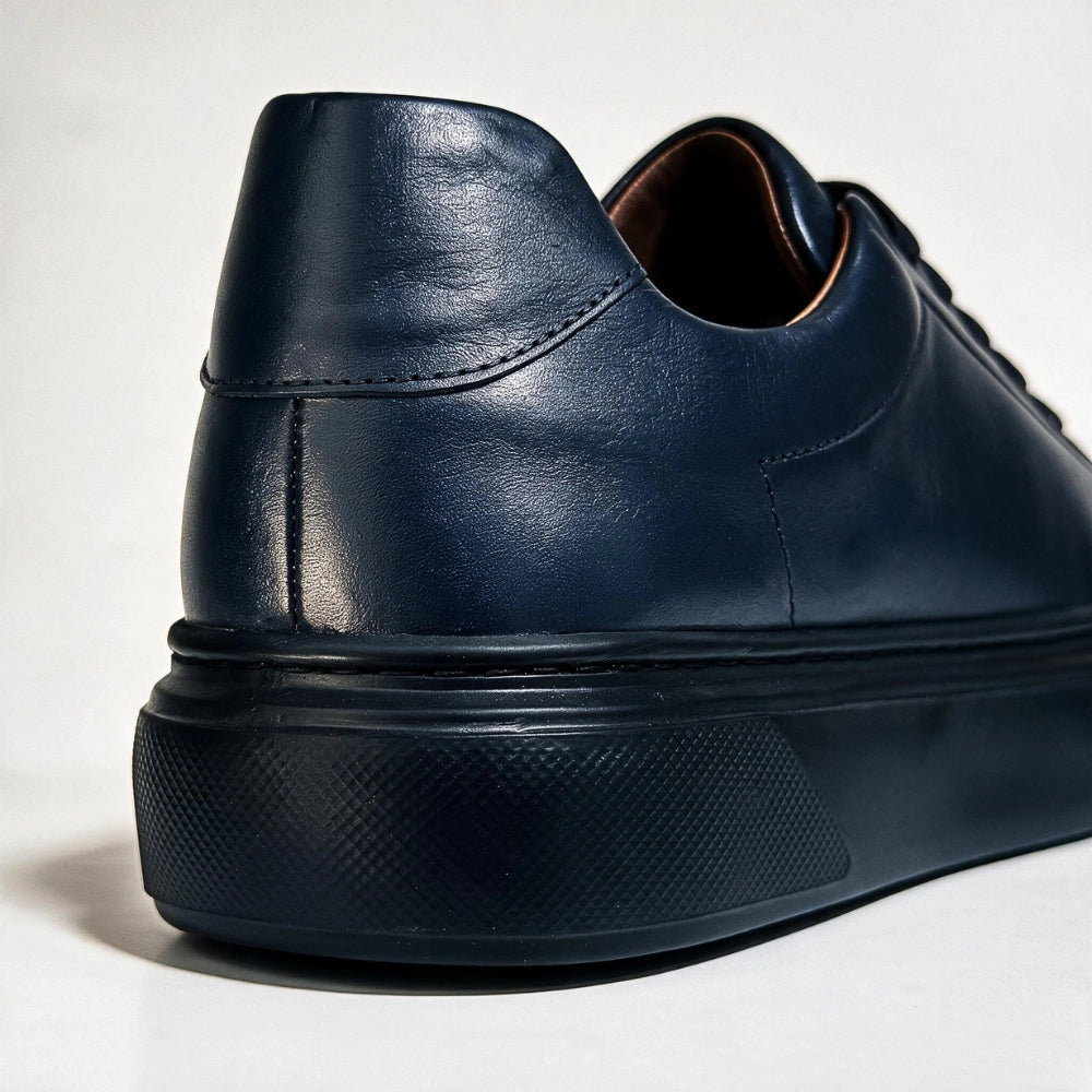 OR311 Sneakers Épurées Homme – Cuir Bleu Marine