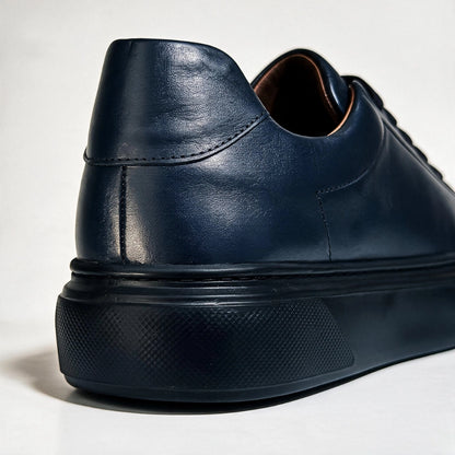 OR311 Sneakers Épurées Homme – Cuir Bleu Marine