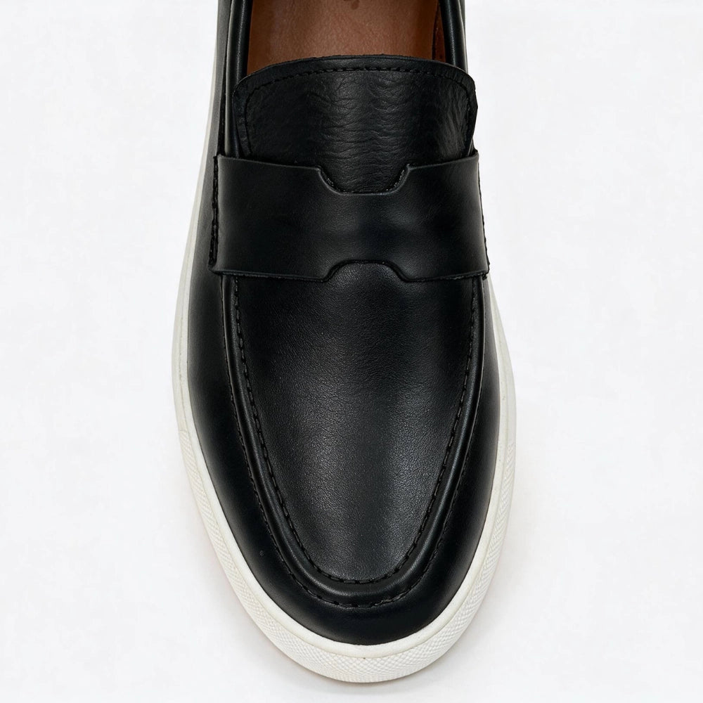 OR107 Mocassin En Cuir Noir