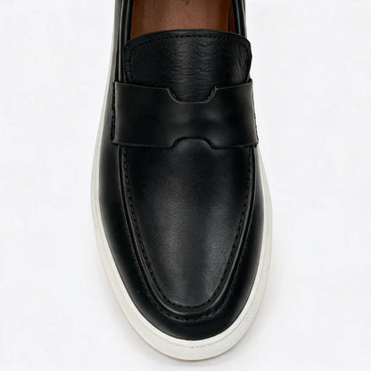 OR107 Mocassin En Cuir Noir