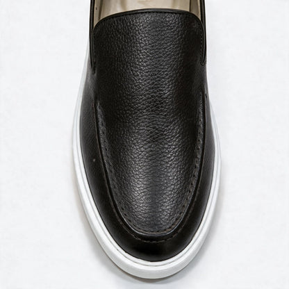 OR102 Mocassins Sneakers Homme - Cuir Noir