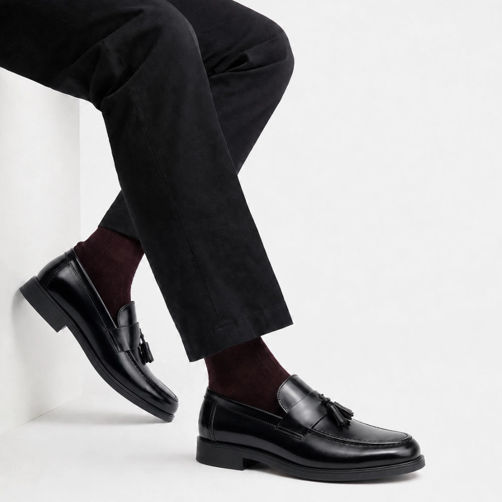OR75 Tassel Loafers Homme – Cuir Noir