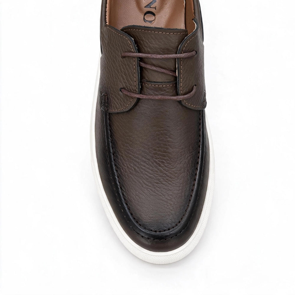 OR105 Chaussures bateau homme - Cuir Marron