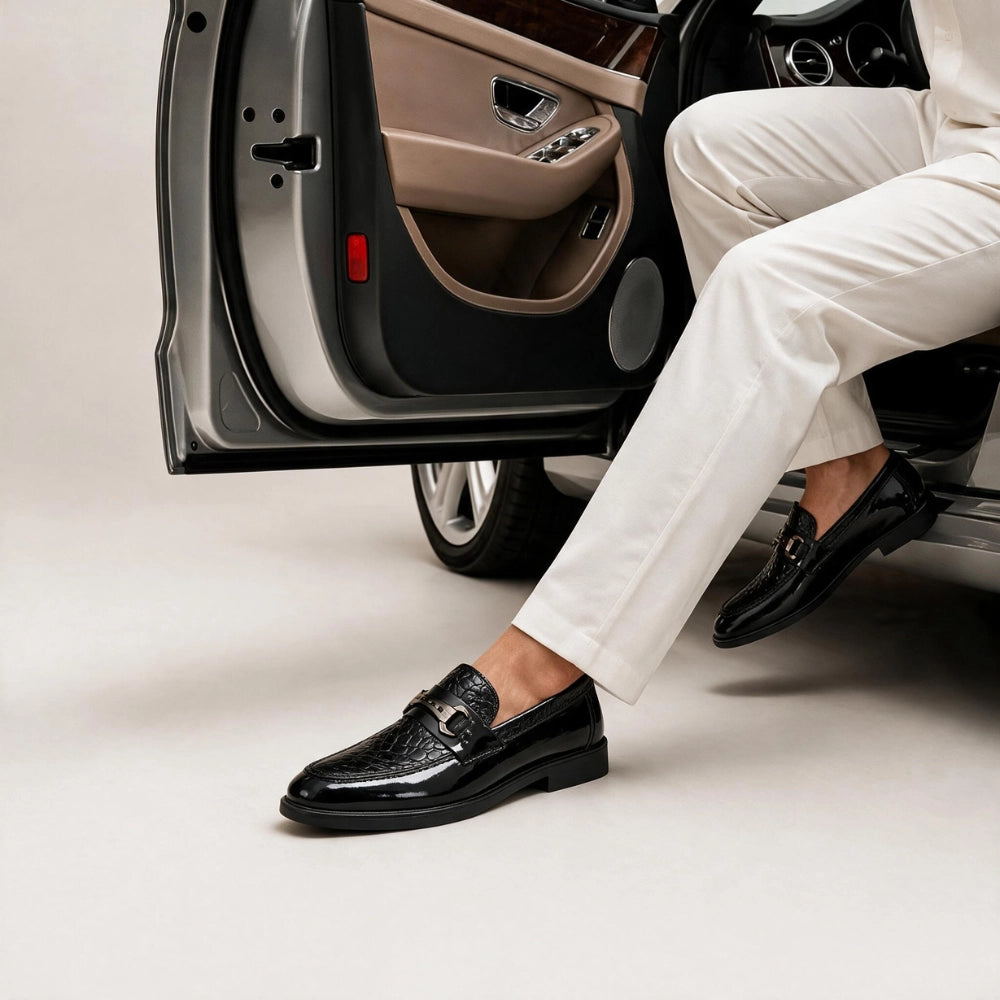 OR911 Loafers Homme – Cuir Noir Glacé