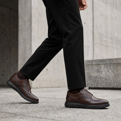 OR07 Derby Brogue Homme – Cuir Marron