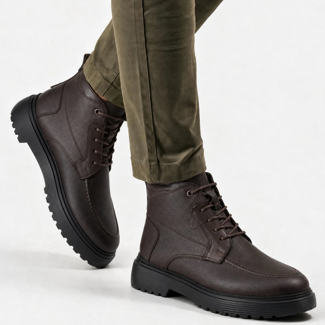 OR91 Boot Crantée Homme - Cuir Marron