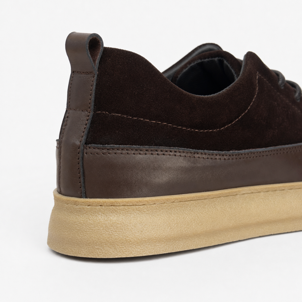 OR26 Baskets Sans Lacets Homme - Cuir Marron