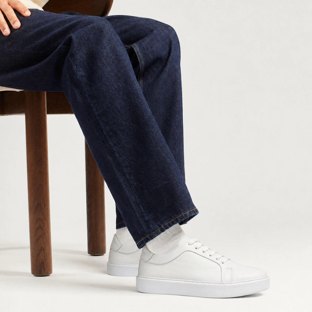 OR411 Baskets Homme – Cuir Blanc