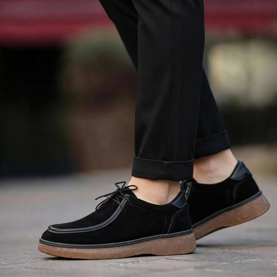 OR19 : Derby Casual Chic Homme - Daim Noir
