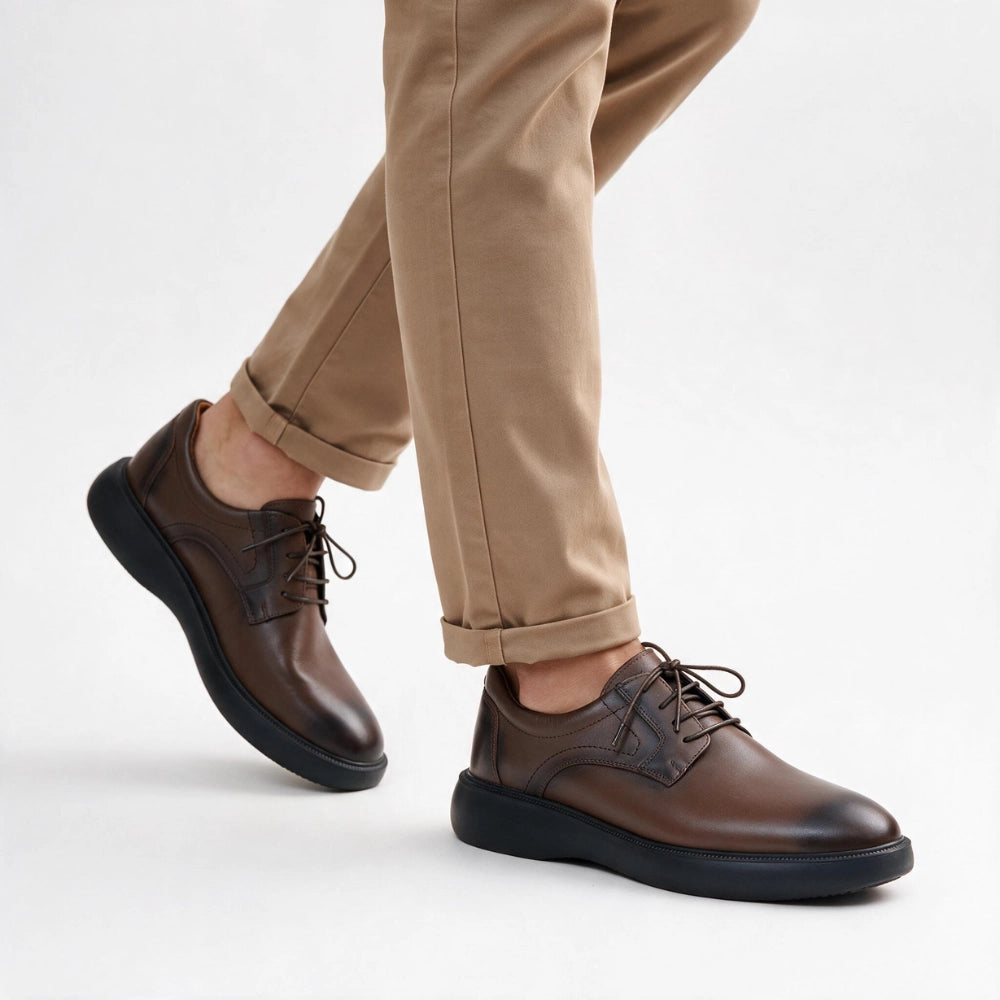 OR016 Derby Sport Chic Homme - Cuir Marron