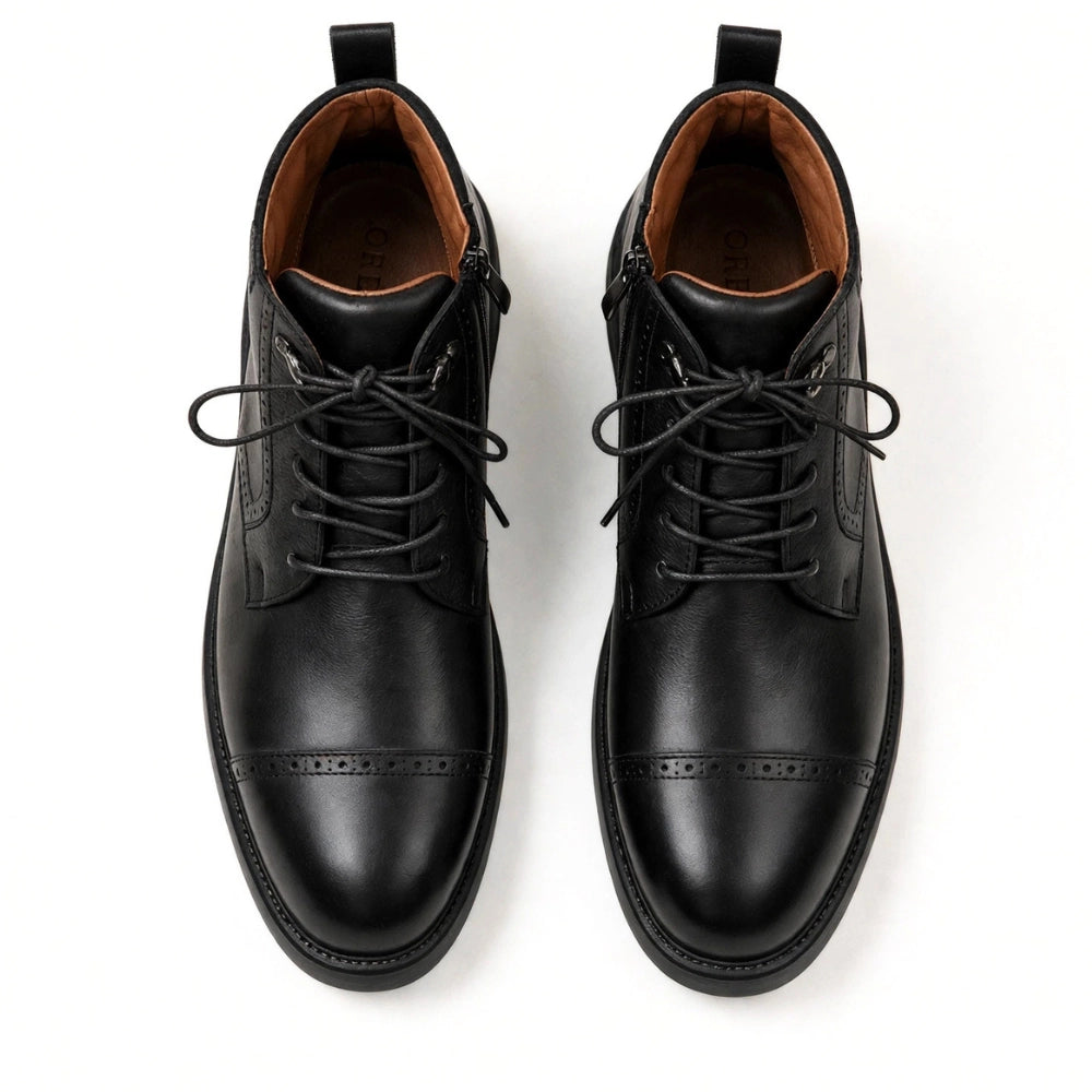 OR10 Bottines Richelieu Homme – Cuir Noir