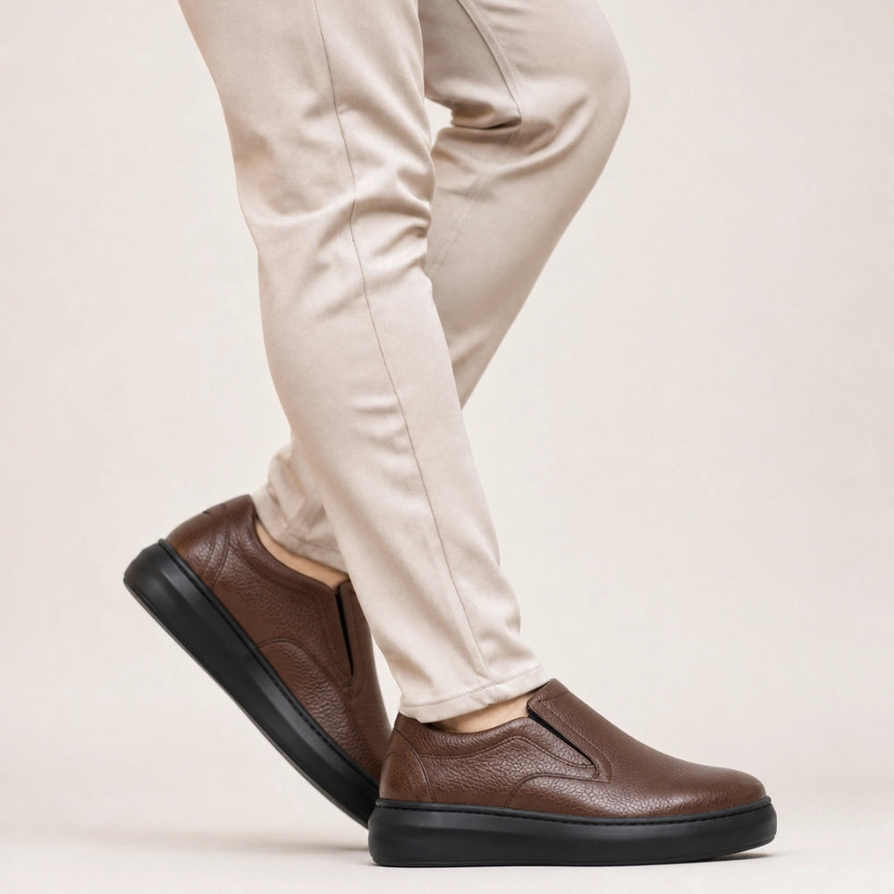 OR95 Ballerine En cuir Marron