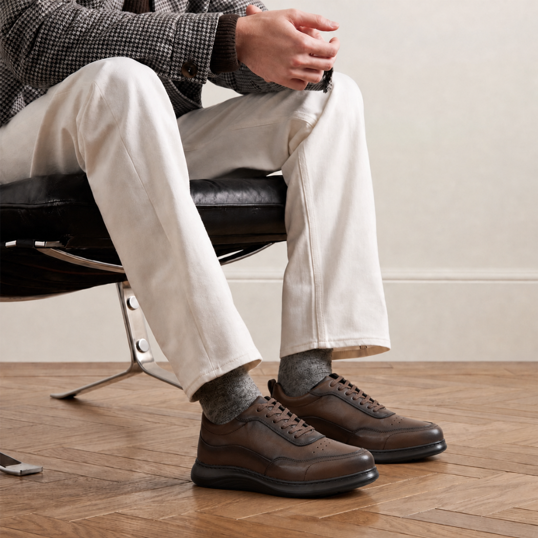 OR302 Mini Boots Homme - Cuir Marron
