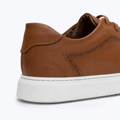 OR448 Sneakers Élégantes Homme - Cuir Tabac