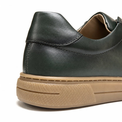 OR033 Baskets de Ville Homme - Cuir Vert