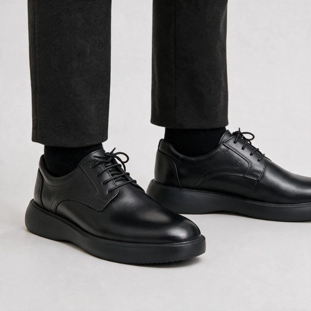 OR016 Derby Sport Chic Homme - Cuir Noir