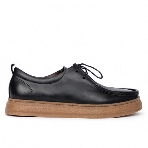 OR15 : Derby Mocassin en Cuir Noir