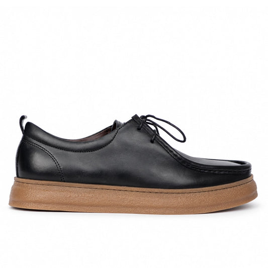 OR15 : Derby Mocassin en Cuir Noir