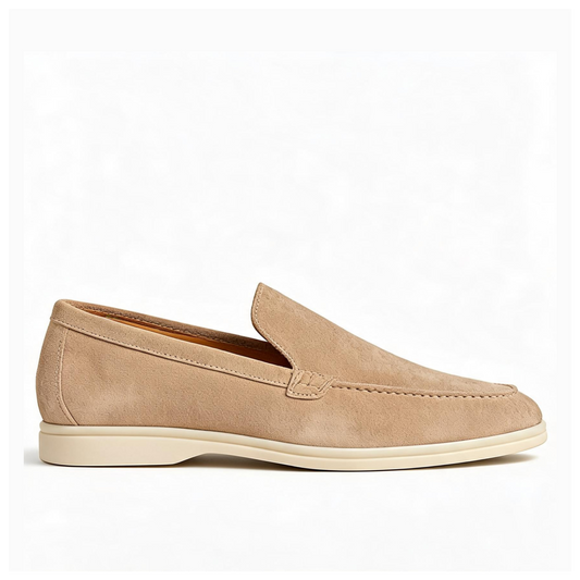 BERLIN : Mocassins Homme en Daim Beige
