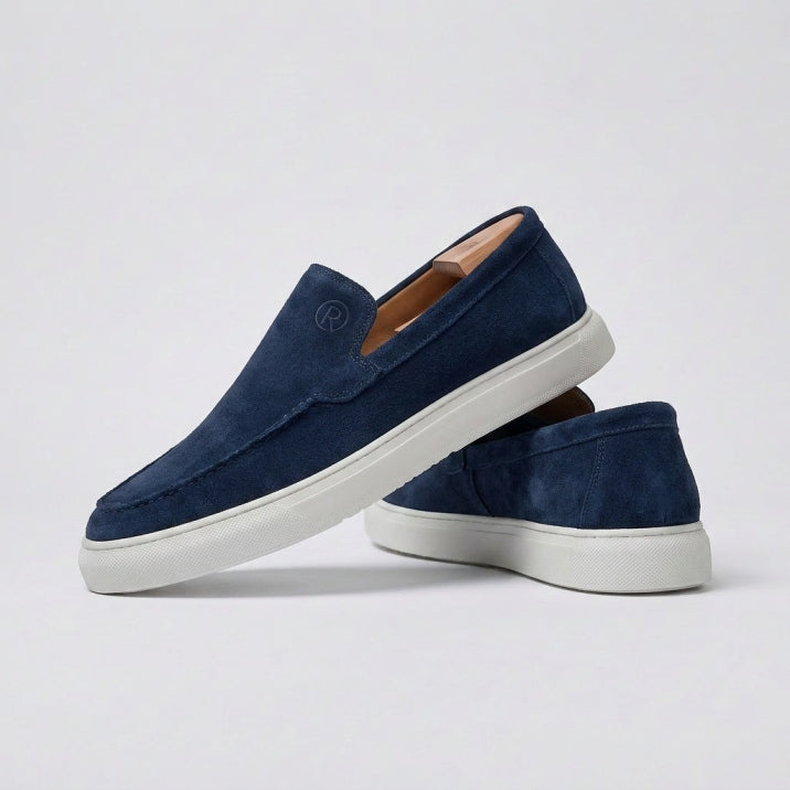 Valerio : Mocassins Homme - Bleu marine