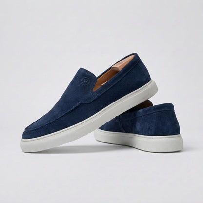 Valerio : Mocassins Homme - Bleu marine