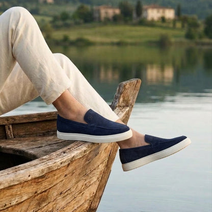 Valerio : Mocassins Homme - Bleu marine