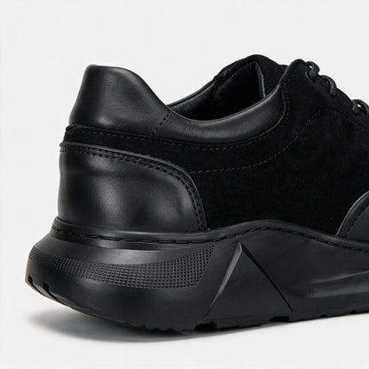 BASKET NOMADE EN CUIR - NOIR