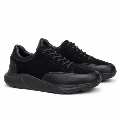 BASKET NOMADE EN CUIR - NOIR