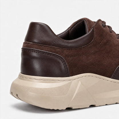 BASKET NOMADE EN CUIR - MARRON