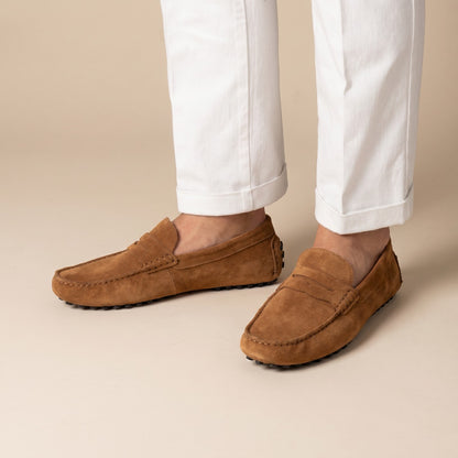 OR11: Mocassin Daim camel- homme